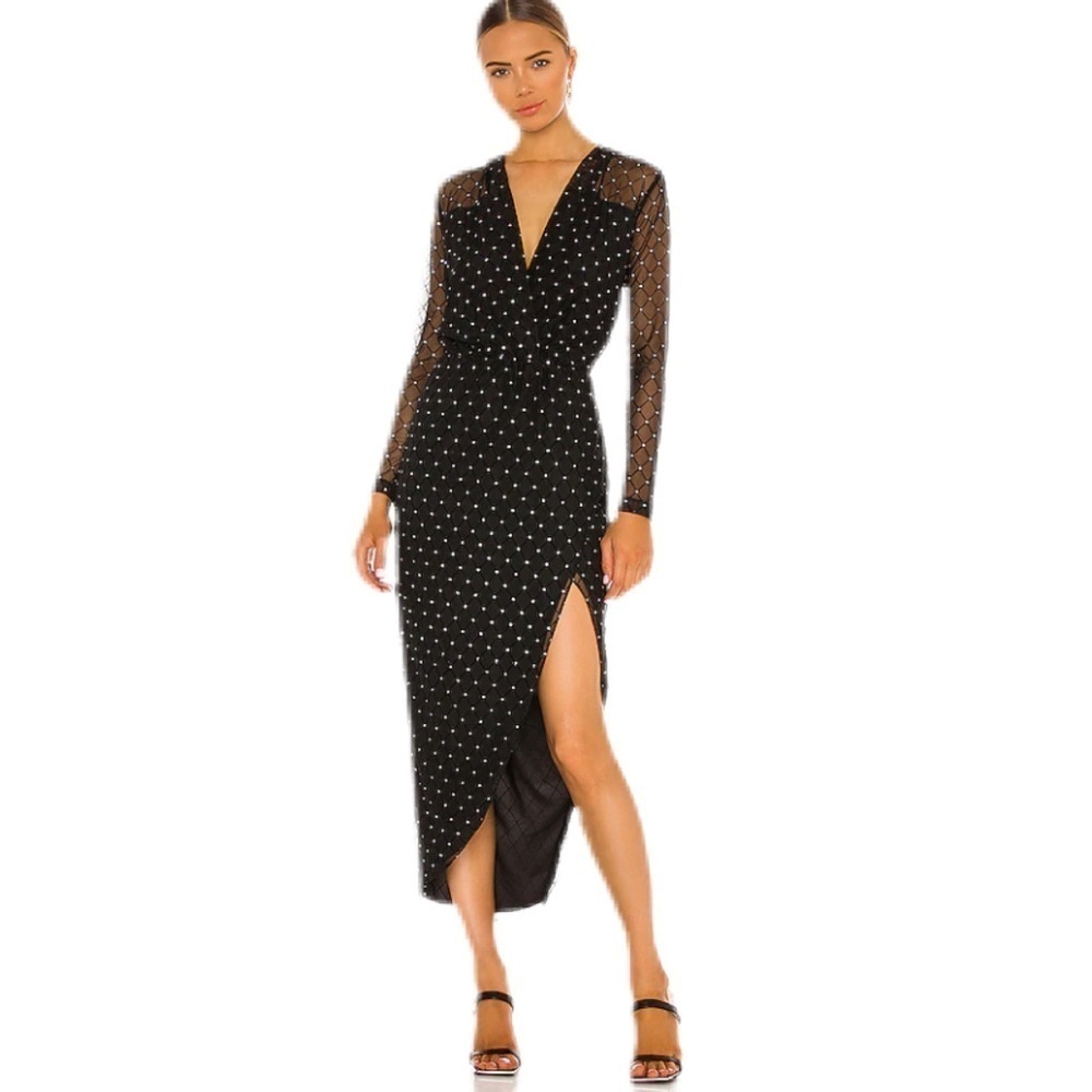Amanda Uprichard Revolve Yesinia Dress Diamond Mesh
